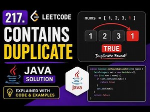217 Contains Duplicate leetcode java solution | java coding interview questions