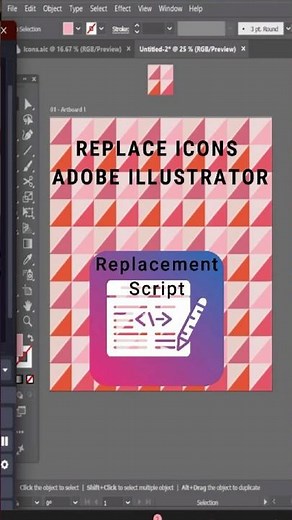 The Fastest Way to Replace Icons #adobeillustrator #design #tutorial