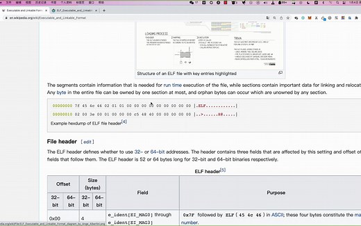 使用struct和指针解析ELF