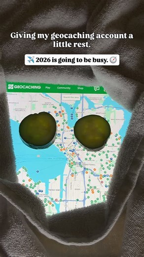 Geocaching on Instagram: "🥾 Are you ready for an adventure-filled 2026? 🥾 ✈️ Where would you like to travel to this year? We bet there’s a geocache there! 🧭 Video: The geocaching website is displayed on a tablet wrapped in a blanket, as if for a facial. Two cucumbers are placed on the geocaching map where eyes would be, and a hand reaches in and fixes the cucumbers and blanket framing the map. #geocaching #geocache #adventure #discovery #explore"