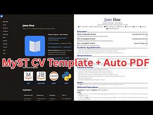Build a Professional CV Website + Auto PDF Generation with MyST (Step-by-Step Guide)