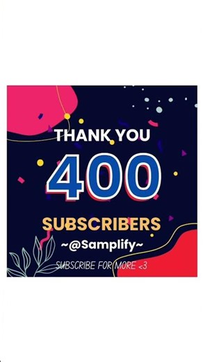 #400 #subscribe #greatful #thankyou #support #viral #samplify #ekvira #fyp #trending #subscribers