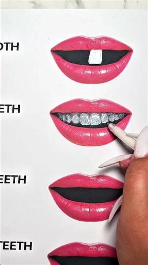 How to draw Teeth 🦷