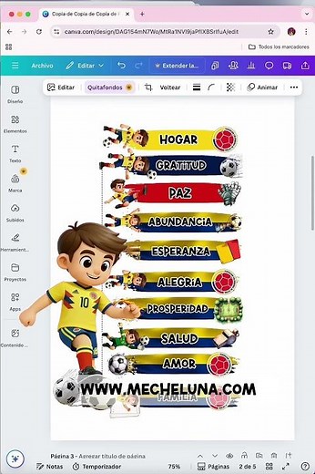 👉 Personalize your candles with the Colombian National Team 🇨🇴✨ | Editable design in Canva