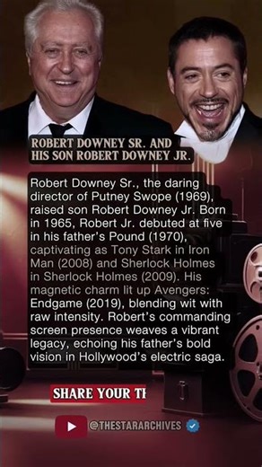 ROBERT DOWNEY SR. AND HIS SON ROBERT DOWNEY JR.