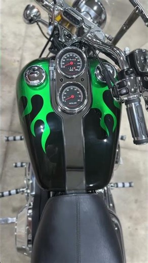 945mile Green Flame FXR3 getting ready to go under the knife. 🔥🔥 #fxr #harley #evolution #fyp