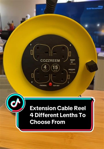 15M Open Cable Reel Extension Lead for Outdoor Use