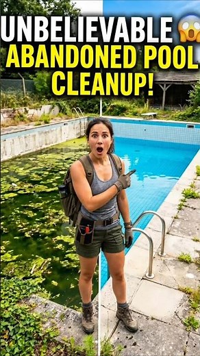👉 Green Pool → Crystal Clear 😱✨ | Satisfying Cleaning Timelapse