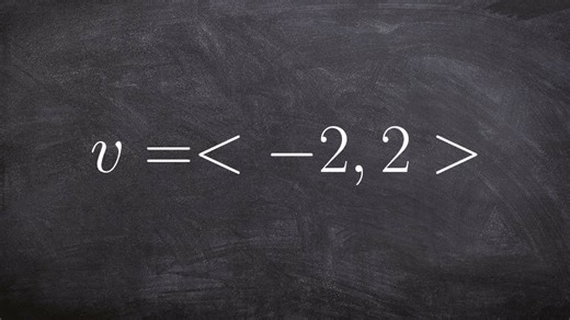 Given a vector in component form, find the unit vector