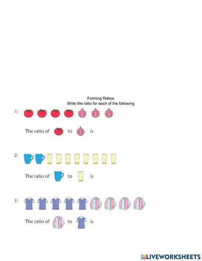 Stds. 5-6 Math ratio worksheet -2 worksheet