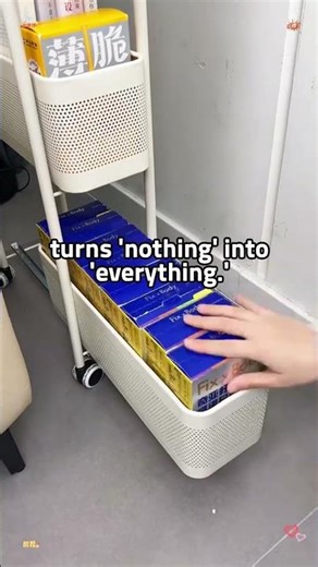 Slim Rolling Storage Cart, 4-Tier Kitchen Cart on Wheels, Narrow Utility Cart #amazonfinds #home