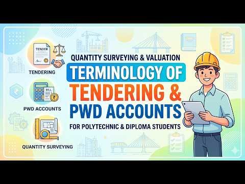 erminology of Tendering & PWD Accounts | Quantity Surveying & Valuation | Civil Engineering