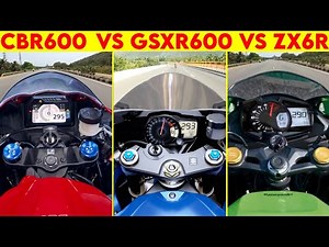 CBR 600RR VS VS ZX6R VS GSXR 600 | 0 TO 300 | TOPSPEED !!!