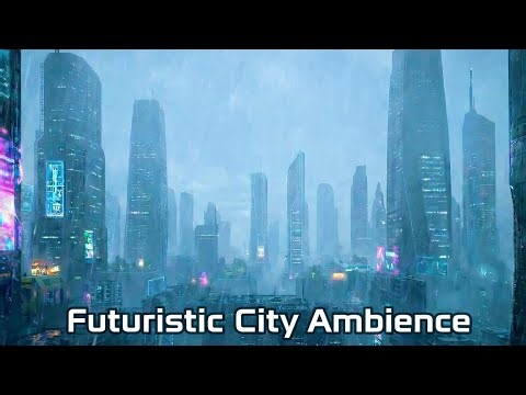 Futuristic City Ambience | Relaxing Music & Rain Sounds for Deep Study, Work, Focus and Sleeping