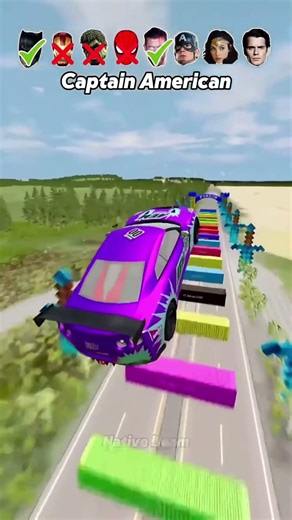 Superheroes vs Giant Containers 💥 Who Survives the Ultimate Crash Test?