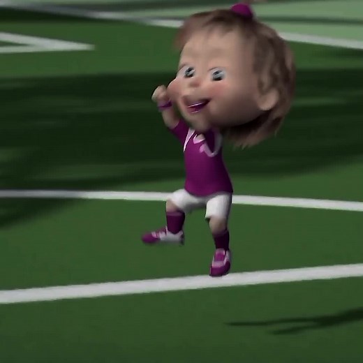 Marsha and Bear Football Game Fun | Memes and Skills Compilation