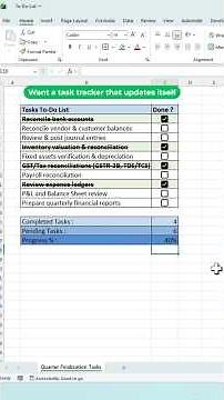 Excel To-Do List: Auto-Updating Task Tracker in 60 Seconds