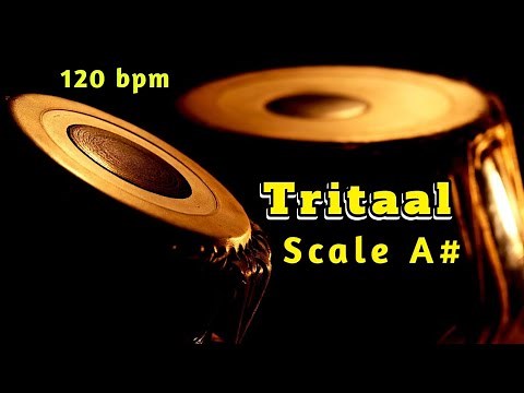 Tabla | Tritaal | 120 bpm | Scale A# | With Tanpura [Pa Sa] | HD Quality Sound | Tabla Online.