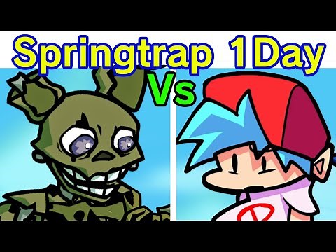 Friday Night Funkin' VS Springtrap + Jumpscare | 1 Day (Five Nights at Freddy's 3) (FNF Mod)