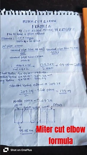 Miter Cut Elbow Formula | Pipe Fitting Calculation Made Easy