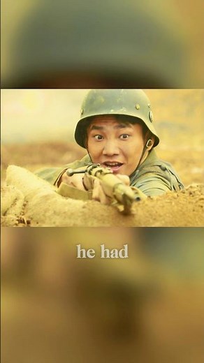 The new recruit killed the enemy machine gunner in his first battle.