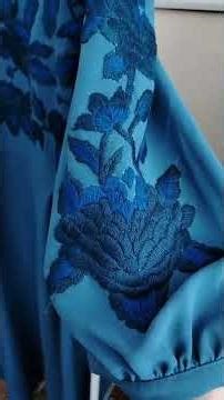 Обзор синего платья с ручной вышивкой от нашего дизайнера #платья #ручнаявышивка #panitania