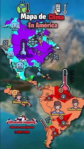 mapa de climas en América #clima #amercia #funk #geografia #mapping