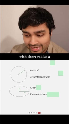 Let's quickly calculate the circumference of an ellipse.