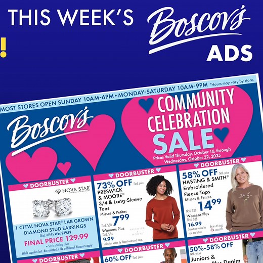 Check out this week's incredible deals NOW! Click Learn More to view the entire ad! | Boscov's