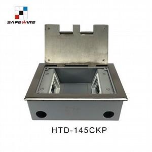 [Hot Item] Safewire Htd-145ck/P Series: Double Hinge Brass/SUS Stainless Lid, Side-Mounting Installation Floor Boxes with Panel of 210*145 mm