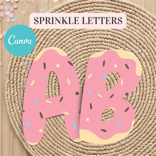 Sprinkles Birthday Bundle – Cake Decor Donut Party Banner Birthday Name Sign Printable Kid Game Activity Colouring Placemat Digital Download - Etsy