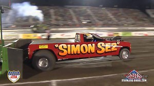 Trucks are the roots of the Simon Sez Motorsports team. Second generation driver Brandon taking the Dodge for a spin in Pull Town. Daily video clip presented by Stainless Diesel. | NTPA Truck and Tractor Pulling