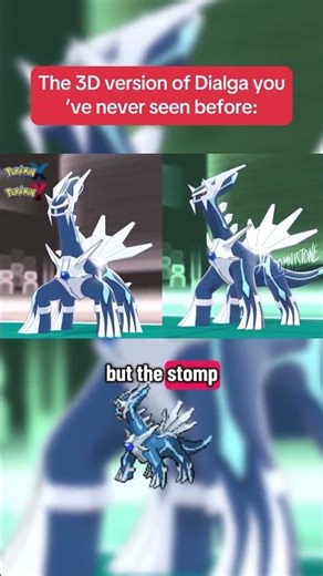 I remade 2D Dialga Sprite in 3D ! #pokémon #pokemon #pokemonchampions