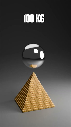 Can the pyramid survive 1000KG? #physics #experiment #simulation