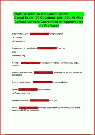 Daance Practice Test Latest Update Actual Exam 190 Questions video