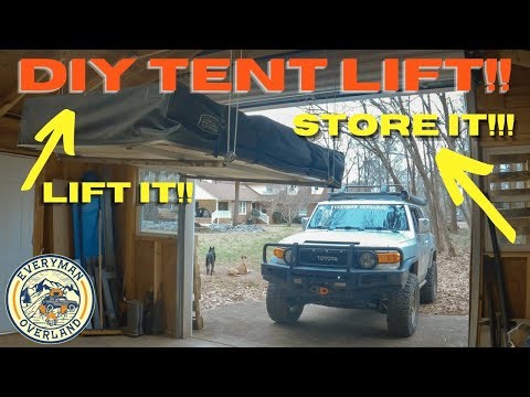 DIY Tent lift and custom Roof Top Tent mounting brackets!!!