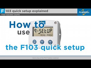 How to use the F103 quick setup