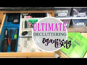 KONMARI METHOD JUNK DRAWER DECLUTTER & ORGANIZATION // ULTIMATE CLEAN WITH ME 2018