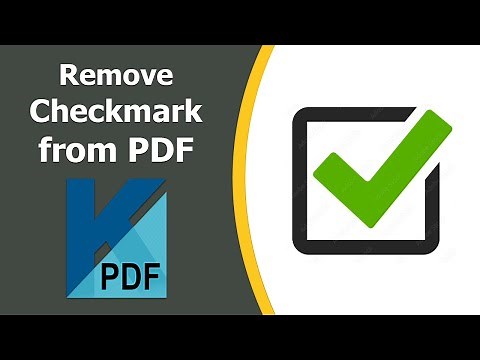 How to remove check mark from pdf using Kofax Power PDF