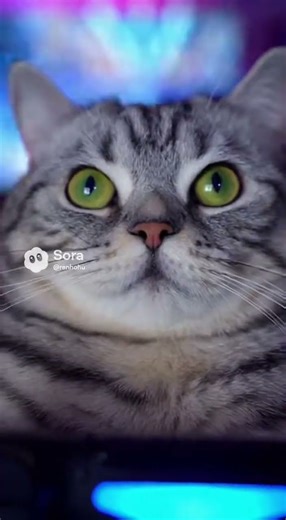 Cat Playing a Game Console for the First Time #cat #funny #gaming #shorts