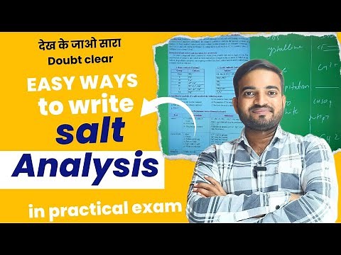How to write salt analysis in practical exam paper with details explanation #class11thchemistry