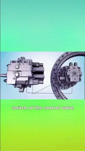 Hydraulic swing motor of an excavator operates by receiving hydraulic oil for #xcmg #volvo #hitachi