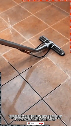 Floor Steam Cleaner Tool: Cleaning Ceramic Floors Neat Hygienic Precise #tool #tools #innovation