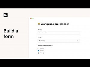 Building a form | Budibase University
