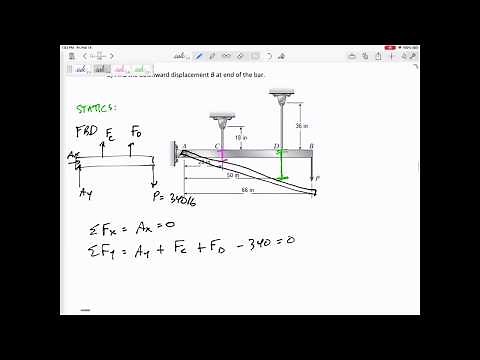 Mechanics of Materials - Statically indeterminate axially loaded members example 3