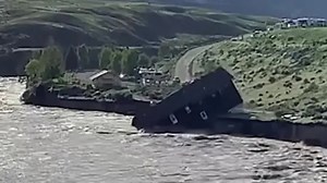 House falls into Yellowstone River amid flooding, mudslides