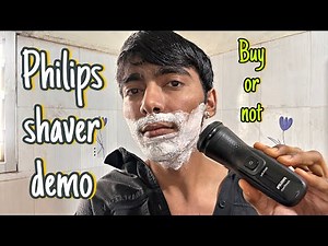 PHILIPS S1223/45, Wet or Dry Electric Shaver Demo | Philips Electric Saver with pop up trimmer