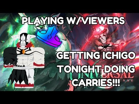 Universal Tower Defense Update 0.5 ICHIGO VS ULQIORRA!!! CARRYING VIEWERS!!!