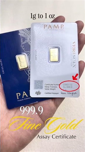 1g Gold Bar 24K (Au 999.9) Sealed Assay Card | Swiss Made