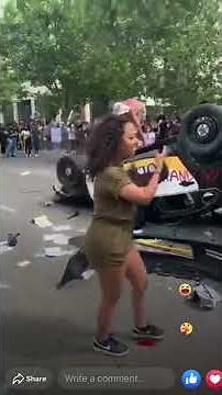 💩 Women POOPS on police car SLC Protests 2020